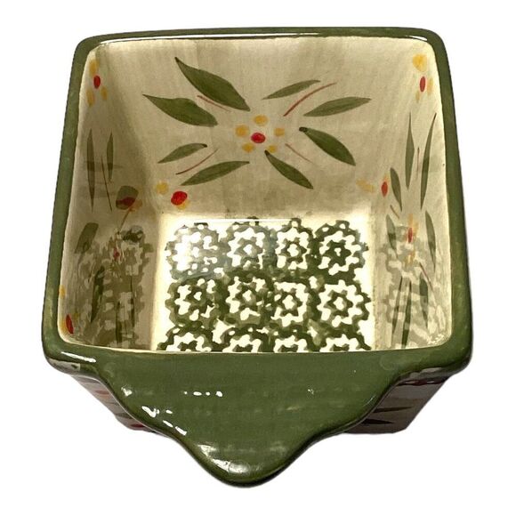 Temptations Old World Green 10 oz Ramekins Set of 2 with Lids 3 3/4" - Picture 8 of 9